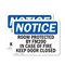 Signmission Room Protected By Fm200 In Case Of Fire, 10 in W x Rectangle, Plastic OS-2PACK-NS-P-710-L-18127 - alternate 1